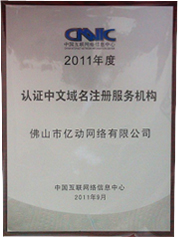 广东省互联网协会常务理事单位会员证